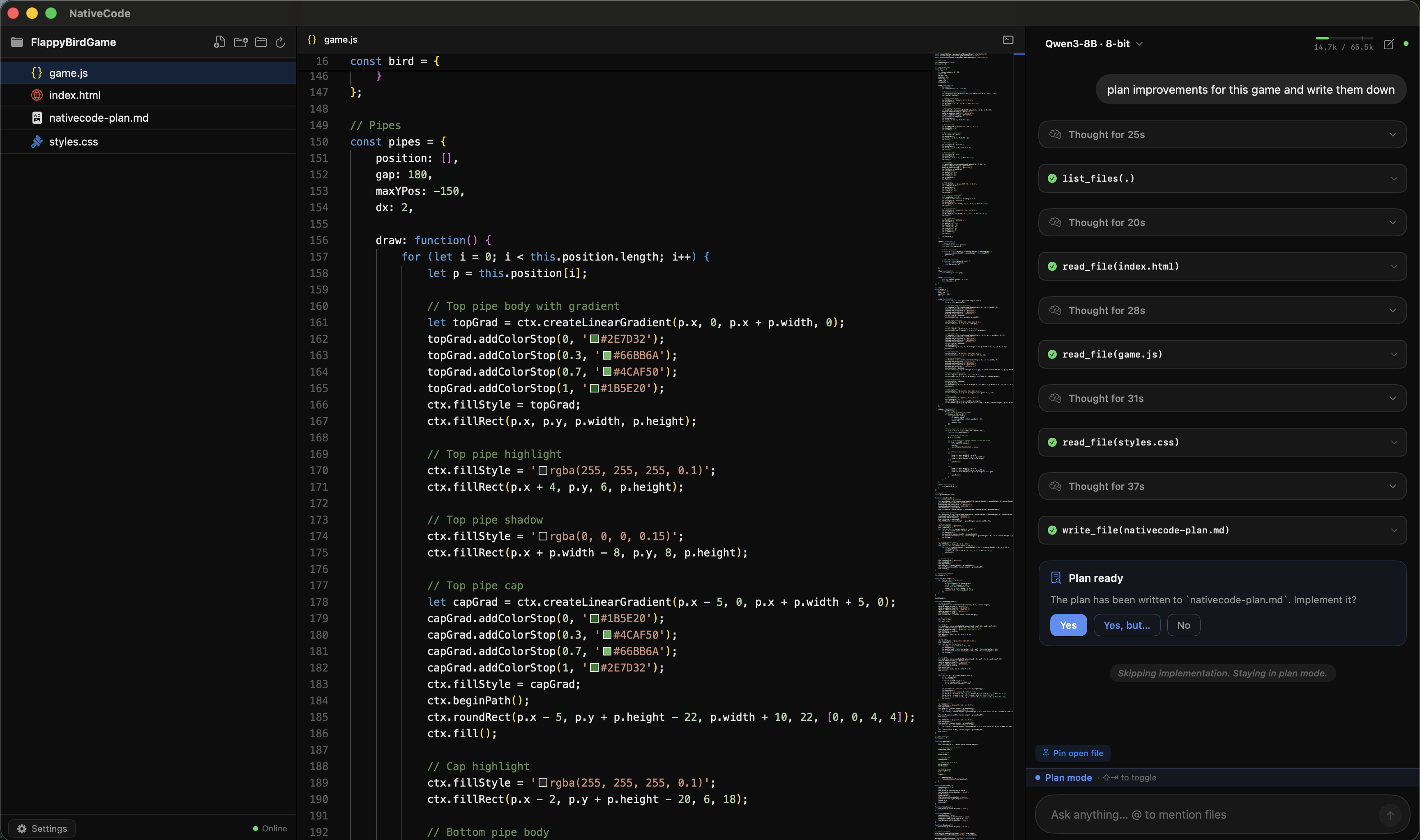 NativeCode app screenshot on macOS